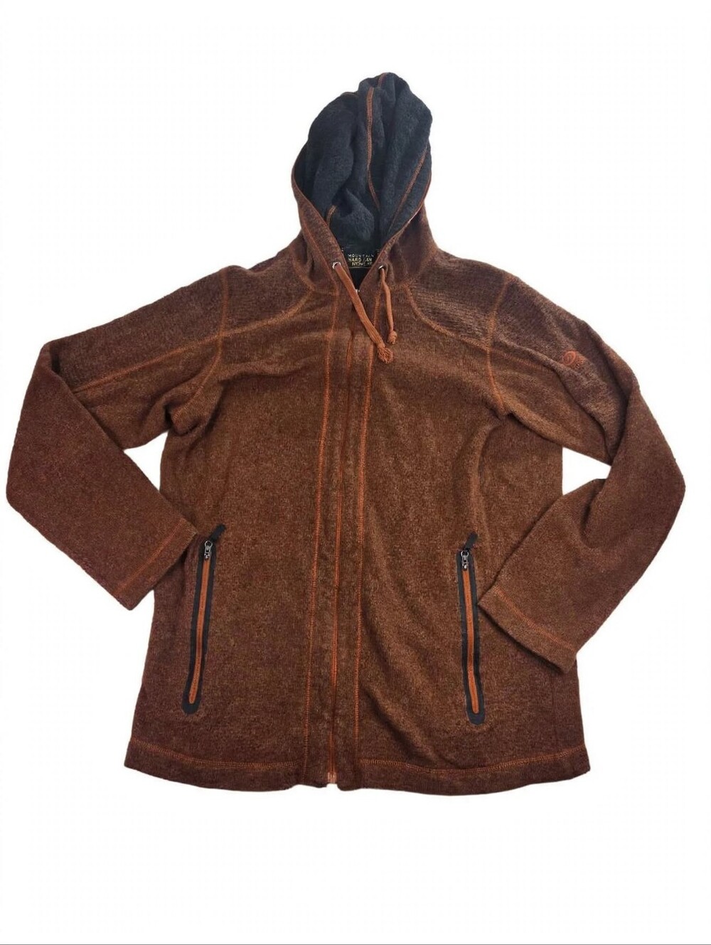 Mountain Hardwear Brown Wool Blend Hooded Jacket Mens M
